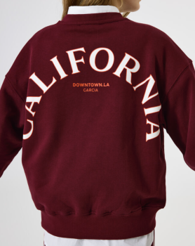 Preview: Garcia - Bordeauxrotes Sweatshirt